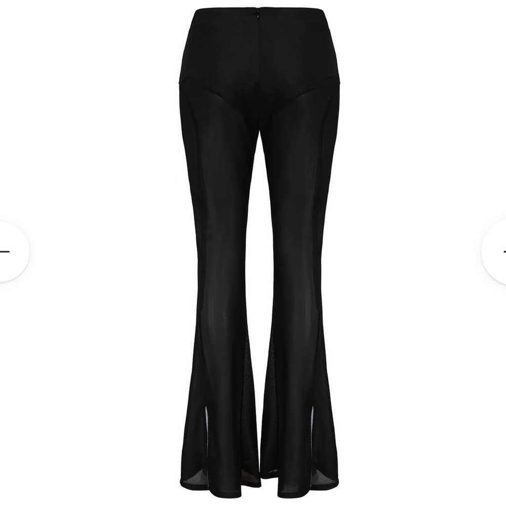 DAWANG Mid Rise Flare Black Pants - M - NWT - Picture 2 of 5